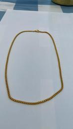 Ketting double met mooie schakel 47 cm lang., Ophalen of Verzenden, Overige materialen, Ketting, Verguld