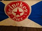 vintage linnen Heineken vlag groot, Ophalen of Verzenden, Nieuw