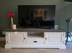 Houten TV-meubel met grijs blad, in goede staat, Ophalen, Gebruikt, 150 tot 200 cm, Minder dan 100 cm