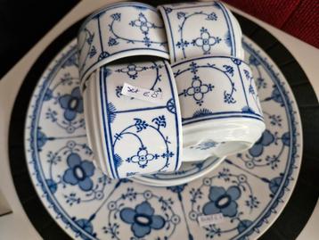 Servies blauw wit jäger blau Saks. Kop/schotels, Suikerpot  beschikbaar voor biedingen