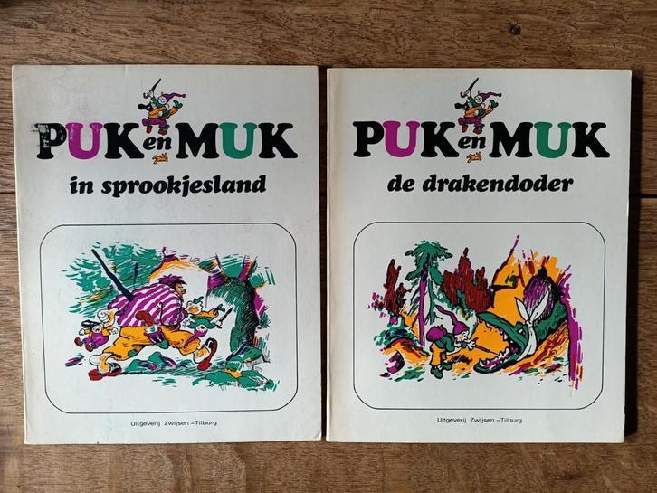 Puk en Muk in sprookjesland en Puk en Muk en de drakendoder., Boeken, Kinderboeken | Jeugd | onder 10 jaar, Gelezen, Fictie algemeen