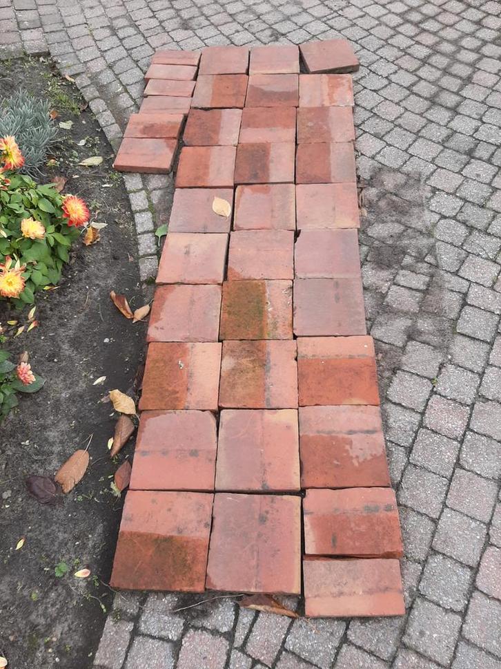 Oude Gebakken Tegels - Sfeervol & Authentiek, Doe-het-zelf en Verbouw, Tegels, Gebruikt, Ophalen