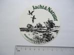sticker oud Jacht & Natuur jager wild retro, Verzamelen, Stickers, Verzenden, Zo goed als nieuw