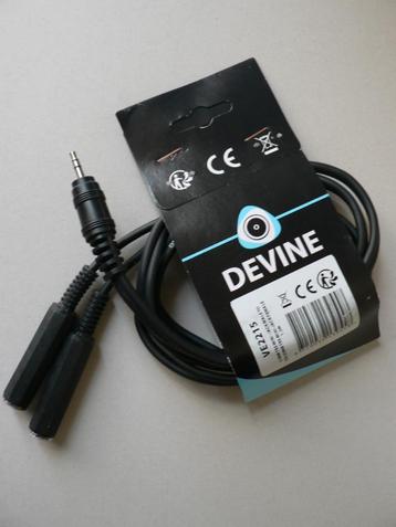 Devine kabel 3.5 mm mini jack male to 2x 6.35 mm jack female beschikbaar voor biedingen