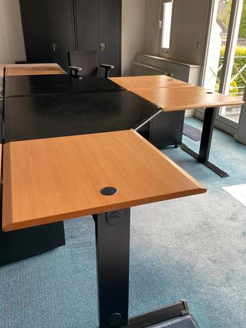 Mooi hoekbureau Zwart/Hout 200x200cm