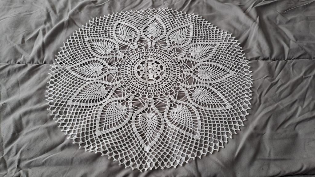 Gehaakt kleedje gebroken wit - 45 cm, Ophalen of Verzenden