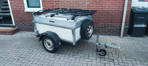 Bagagewagen met dakdrager & 5 fietsendragers – zeer compleet, Auto diversen, Aanhangers en Bagagewagens, Gebruikt, Ophalen