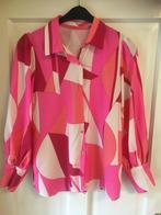 Super leuke blouse maat M roze wit zacht oranje, Maat 38/40 (M), Ophalen of Verzenden, Wit, Zo goed als nieuw