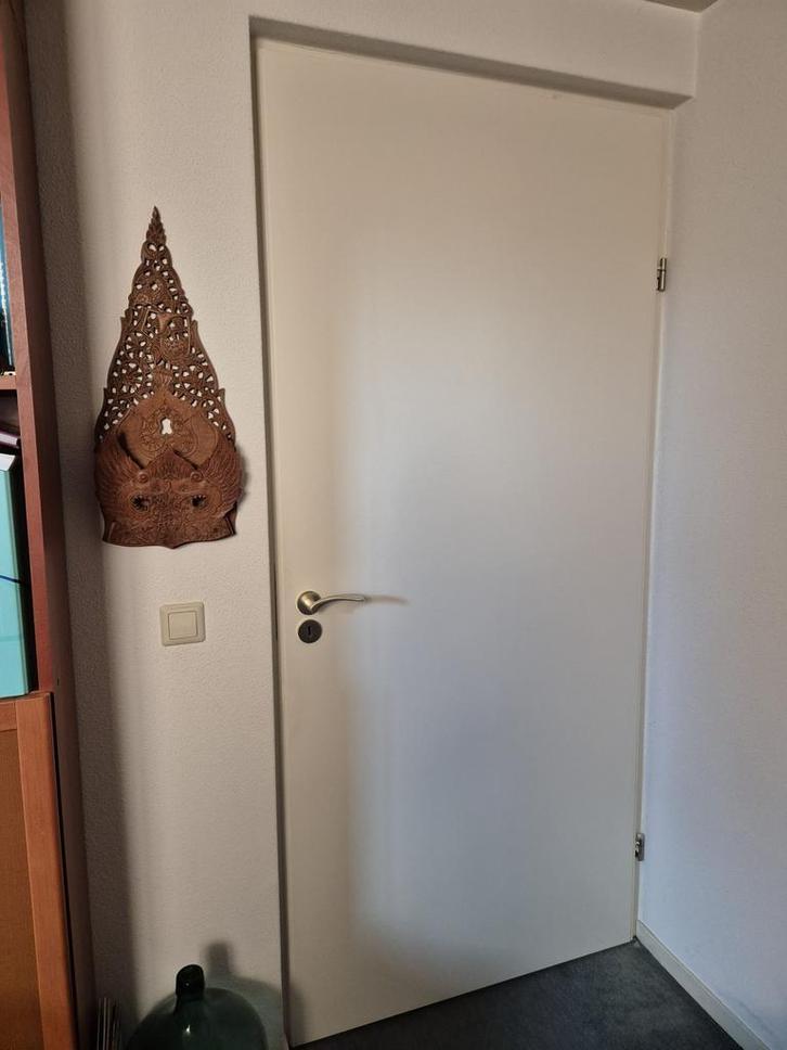 Opdekdeuren met kozijn, Doe-het-zelf en Verbouw, Deuren en Horren, Zo goed als nieuw, Binnendeur, 200 tot 215 cm, 80 tot 100 cm