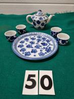 mini servies blauwe bloemen chinees, Ophalen of Verzenden
