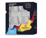 Wijnglazen, onbreekbaar kunststof, 4 stuks Happy Glasses, Ophalen of Verzenden, Nieuw