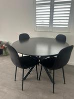 Eettafel Rond + 4 Stoelen, Ophalen, Gebruikt, Rond, 100 tot 150 cm