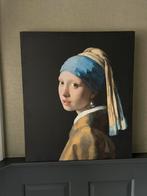 Canvas doek: “meisje met de parel”, Ophalen, Zo goed als nieuw, Schilderij, 75 cm of meer