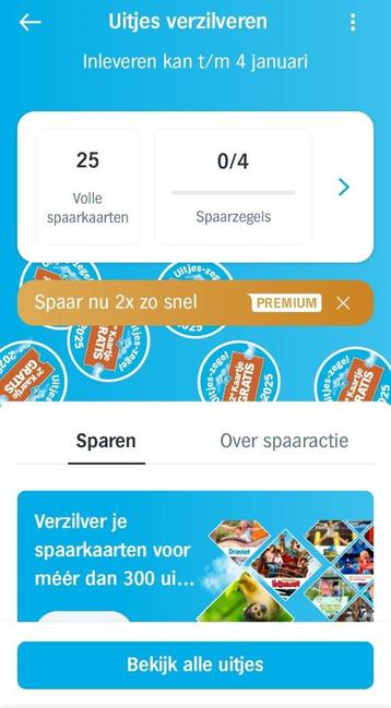 AH Uitjeszegels 25 volle spaarkaarten. beschikbaar voor biedingen