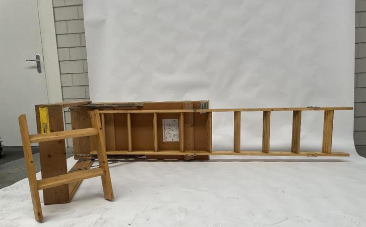 Zoldertrap hout - verstelbaar - 9 treden, Hobby en Vrije tijd, Overige Hobby en Vrije tijd, Nieuw, Ophalen