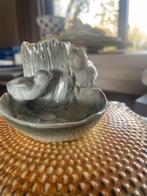 Keramiek Beeldje Vogel en Kat, Antiek en Kunst, Antiek | Keramiek en Aardewerk, Ophalen of Verzenden