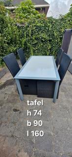 Vida XL / VIDAXL / TUINSET / 4 STOELEN + TAFEL / BEZORGEN, Ophalen of Verzenden, Zo goed als nieuw, Stoel