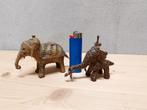 2 Bronzen Indiase Olifanten - Vintage Decoratie, Antiek en Kunst, Ophalen of Verzenden
