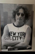 Poster op hout. John Lennon., Ophalen of Verzenden, Zo goed als nieuw, Foto of Poster, Minder dan 50 cm
