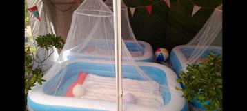 4 Opblaasbare Zwembaden 262x175cm - Zo Goed Als Nieuw! beschikbaar voor biedingen