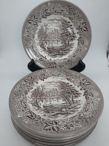 8 prachtige Castle gebaksbordjes English Ironstone Tableware beschikbaar voor biedingen