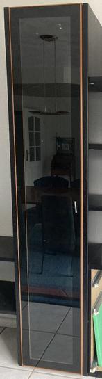 glazen deur Hülsta kast + achterwand + 1 zijpaneel als nieuw, Ophalen, Minder dan 50 cm, Kersenhout, 200 cm of meer