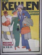 Ingelijste NS poster naar Keulen via Kesteren Nijmegen, Verzamelen, Spoorwegen en Tramwegen, Verzenden, Nieuw, Trein, Overige typen
