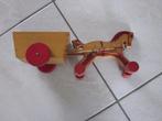 vintage houten paardje met karretje gemaakt door Nooitgedagt, Antiek en Kunst, Antiek | Speelgoed, Ophalen of Verzenden