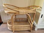 Vintage rotan bamboe serveertafel, Ophalen, Zo goed als nieuw
