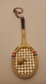 Oude vintage jaren 60 -70 sleutelhanger Tennisracket, Ophalen of Verzenden, Gebruikt