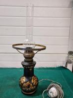 tafellamp olielamp model handbeschilderd, Ophalen of Verzenden