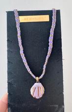 My Jewellery gevlochten koord ketting met schelp lila nieuw, Ophalen of Verzenden, Nieuw, Paars, Verstelbaar