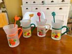 Retro theeglazen - matglas met fruit, Verzamelen, Retro, Ophalen of Verzenden, Huis en Inrichting