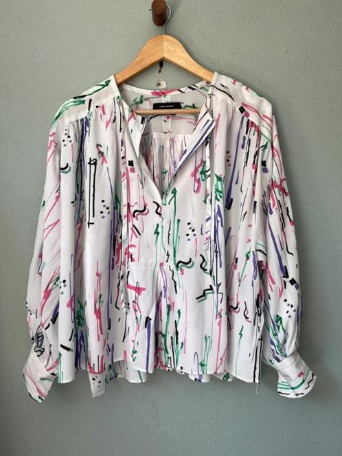 Zijde blouse Amba printed hoofdlijn Isabel Marant 36, Kleding | Dames, Blouses en Tunieken, Zo goed als nieuw, Maat 36 (S), Overige kleuren