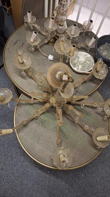 lampen twee stuks hanglampen met pegels en armen brocante  beschikbaar voor biedingen