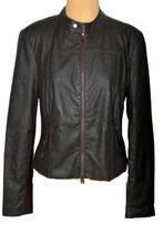 La Ligna lederlook jasje, biker jack, Mt. L, Bruin, Verzenden, Maat 42/44 (L), Zo goed als nieuw