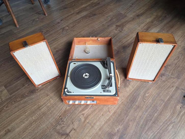 Dual P1008 Platenspeler - Vintage Koffer Model, Audio, Tv en Foto, Platenspelers, Gebruikt, Platenspeler, Dual, Ophalen of Verzenden