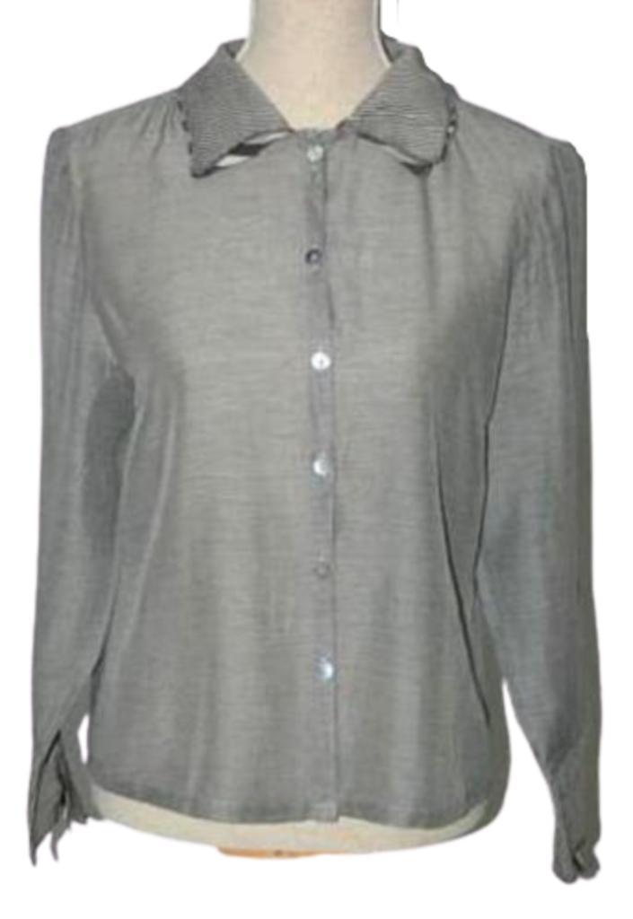 Evelin Brandt zijde-mix blouse, grijs, Mt. 40 / M, Kleding | Dames, Blouses en Tunieken, Zo goed als nieuw, Maat 38/40 (M), Grijs