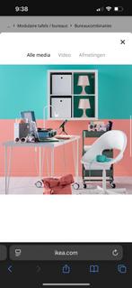 LAGKAPTEN / KRILLE Bureau, wit, 120x60 cm, Huis en Inrichting, Bureaus, Ophalen