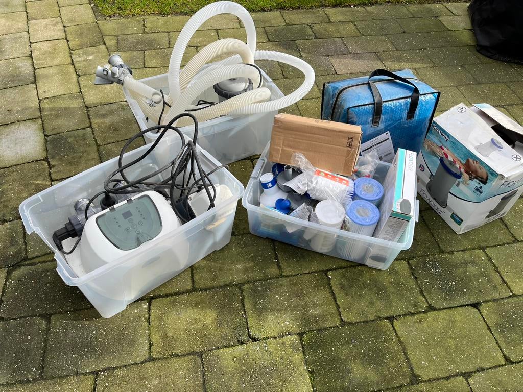 Intex Zoutwaterpomp, 2 x pomp en alle zwembadbenodigdheden, Ophalen, Minder dan 80 cm, Rond, 300 cm of meer