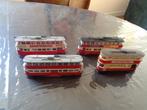 4 x fraaie speelgoed / modelbouw tram (+/- 15 cm lang)., Antiek en Kunst, Ophalen of Verzenden