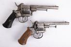 2 x penvuur revolver  12 mm & 9mm  anno 1850, Ophalen of Verzenden