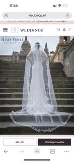 Poirier Sluier Bruidsluier 300cm, Ophalen of Verzenden, Zo goed als nieuw, Wit, Accessoires