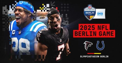 NFL Berlin - Atlanta Falcons vs. Indianapolis Colts 9 nov, Tickets en Kaartjes, Sport | Overige, Drie personen of meer, November