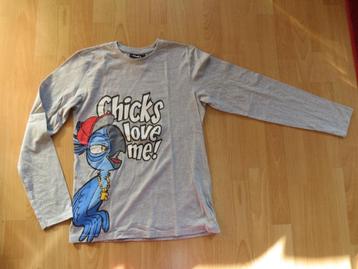 Leuke grijze longsleeve van de film Rio2, mt 170-176 beschikbaar voor biedingen