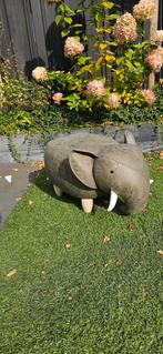 Groene Olifanten Poef, Huis en Inrichting, Banken | Voetenbanken en Poefen, Ophalen, Minder dan 50 cm, Rond, Minder dan 50 cm