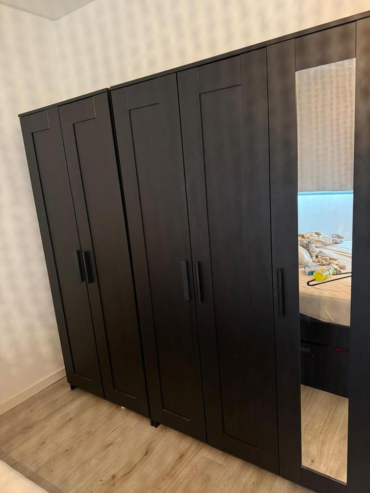 Ikea kasten 2x kleding kast brimnes donkerbruin, Huis en Inrichting, Kasten | Kledingkasten, Gebruikt, 150 tot 200 cm, 100 tot 150 cm