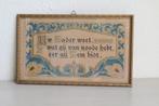 Kalligrafie spreuk met Art Deco tekening in Art Deco lijst, Ophalen of Verzenden