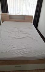 Nieuwstaat Twijfelaar Bed 140x190 + Matras!, Huis en Inrichting, Ophalen, Beige, Zo goed als nieuw, Twijfelaar
