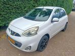 Nissan Micra 1.2 59KW 5DR 2014 Wit, Auto's, Voorwielaandrijving, Stof, Zwart, 1198 cc